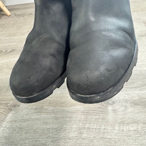 Sorel Genuine Suede Leather Waterproof Chelsea Chunky Sole Ankle Boots Black 10 - Picture 5 of 8